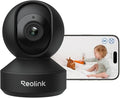 Reolink E1 Zoom Telecamera di sorveglianza interna 4K PTZ Wi-Fi – Zoom ottico 3×, Wi-Fi 6 2,4/5 GHz, rilevamento intelligente, bambini/animali, nera