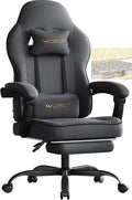 WOLTU Sedia gaming ergonomica – Seduta con molle insacchettate, poggiapiedi, cuscini lombare e testa, carico 150 kg, grigia