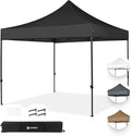 VONROC Gazebo pieghevole 3 × 3 m EasyUp – Impermeabile, stabile, estensibile modularmente, montaggio in 3 minuti, nero