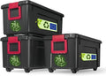 Iris Ohyama SIA-60 Power Box Set di 3 contenitori 60 L – Plastica, coperchio, clip e maniglie