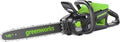 Greenworks Gen II Motosega a batteria 60 V (senza batteria) – Potente utensile professionale per taglio del legno e manutenzione degli alberi