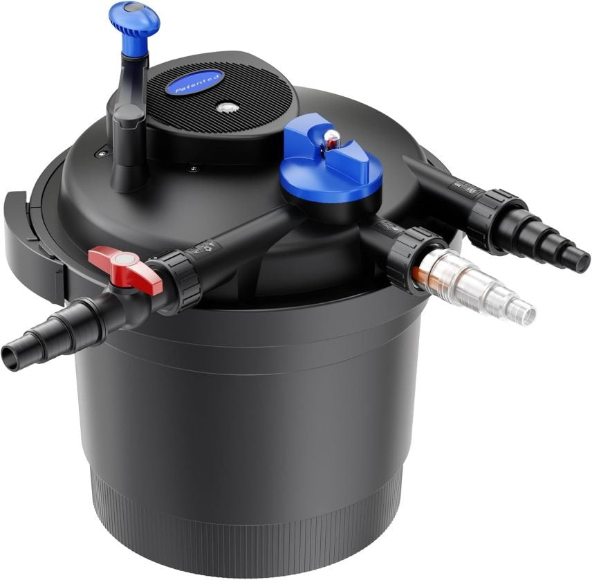 SunSun CPF-15000 Filtro a pressione per laghetto – 10.000 L/h, unità UVC 18 W, fino a 30.000 L