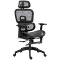 HOMCOM Sedia da ufficio ergonomica regolabile con funzione reclinabile