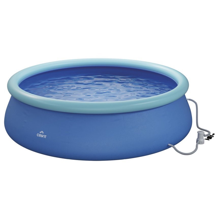 CRIVIT Piscina Quick-Up Ø 300 × H 76 cm con pompa filtrante – Articolo di seconda scelta, come nuova