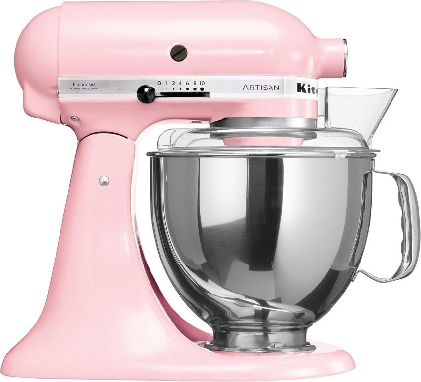 KitchenAid Artisan Robot da cucina con testa inclinabile – 5 accessori, 2 ciotole inox, 4,8 L, rosso Empire