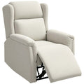 HOMCOM Poltrona relax TV reclinabile a 160° – Molle insacchettate, beige