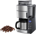 Russell Hobbs Grind&Brew 25620-56 Macchina da caffè filtro con macinacaffè e caraffa termica – Timer digitale, doccetta di estrazione, fino a 10 tazze, 3 livelli di macinatura