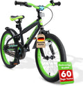BIKESTAR Bicicletta per bambini 18 pollici per bambine e bambini dai 5 anni – Urban Jungle, Berry/Turquoise