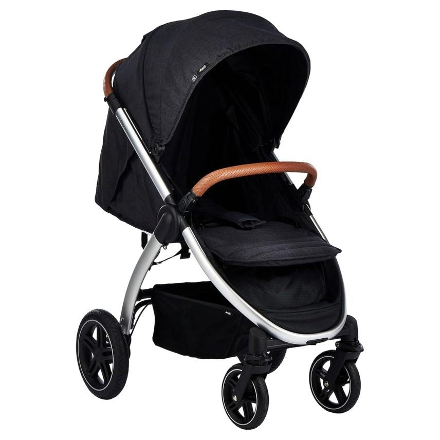 Hauck Uptown Passeggino Melange Rose – Fuoristrada, seduta ampia, posizione sdraiata, ruote in gomma, sospensioni, piegatura compatta, parapioggia