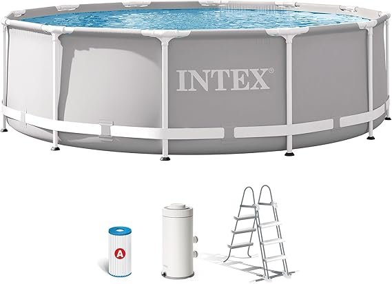 Intex Prism Frame Piscina tubolare rotonda Ø 3,66 × 0,98 m – Kit fuori terra per giardino