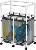 Cestino portaoggetti per piscina in plastica – Organizer per tubi galleggianti, giochi, asciugamani e accessori, design a rete, stile Basic & Pro