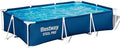 Piscina tubolare rettangolare 3,00 × 2,01 × 0,66 m con telaio in acciaio, blu, per giardino