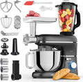 Robot da cucina multifunzione 6 in 1 2000 W – Ciotola 6,2 L, tritatutto 1,5 L, tritacarne e accessori, nero