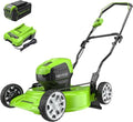 Greenworks Tosaerba a batteria 24 V 13 pollici – Motore brushless, batteria 4,0 Ah e caricabatterie, 2 in 1 mulching e raccolta