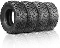 TUFFIOM Set di 4 pneumatici fuoristrada ATV/UTV – 25×8-12 anteriori e 25×10-12 posteriori
