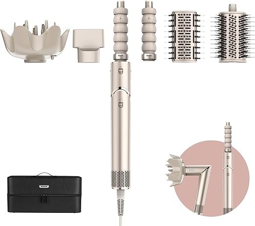 Shark Styler ad aria calda multifunzione – Accessori arricciacapelli automatici, spazzole e concentratore, styling delicato, tutti i tipi di capelli