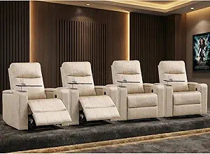 HOMCOM Poltrona relax alzapersona elettrica – Posizione liberamente regolabile, bianco crema