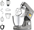 Kenwood Titanium Chef Patissier XL KWL90.034SI – Robot 1400 W con bilancia integrata, 2 ciotole, frusta K, gancio, frusta a filo e frusta flessibile, argento