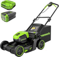 Greenworks Tosaerba a batteria 60 V 17 pollici – Motore brushless, 2 in 1 mulching e raccolta, batteria 4,0 Ah e caricabatterie 3 A inclusi