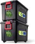 Iris Ohyama SIA-60 Power Box Set di 3 contenitori – Plastica, coperchio, clip e maniglie