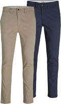 Jack & Jones Pantaloni chino uomo Marco, set da 2 – Cotone stretch moderno per ufficio e tempo libero