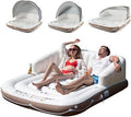 LIFEZEAL Lounge gonfiabile con parasole rimovibile – 180 × 180 × 160 cm, isola galleggiante / divano gonfiabile per adulti, carico max 200 kg