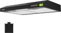 CIARRA CBCB6903D Cappa sottopensile 60 cm – Classe A+, 3 velocità, scarico/ricircolo, filtro carbone CBCF009 incluso, nera