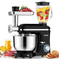 Homlee Robot da cucina 3 in 1 2000 W – Tritacarne, blender, tagliaverdure, ciotola miscelatrice 5,5 L