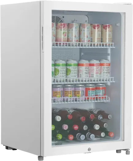 METRO Professional GPC1088 Mini frigorifero 88 L – 1,052 kWh/24 h, 3 ripiani a griglia inox, nero (bianco/118 L)