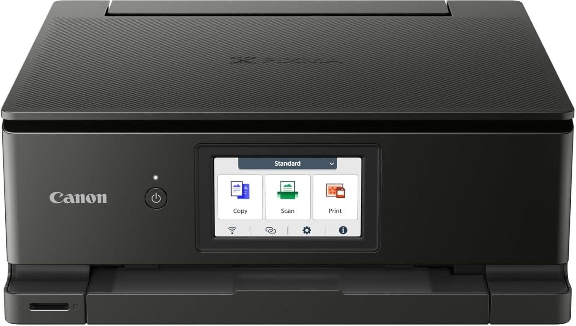 Canon PIXMA TS8750 Stampante multifunzione 3-in-1 – Inkjet A4, stampa/copia/scansione, touchscreen 10,8 cm, Wi-Fi, fronte-retro, 2 vassoi da 100 fogli, 6 inchiostri, nero