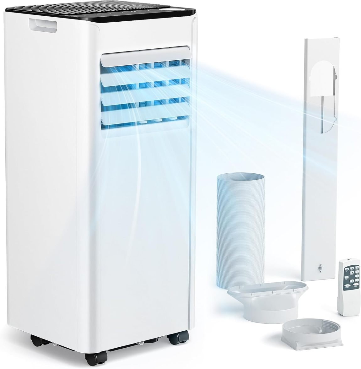 Climatizzatore portatile 9000 BTU con tubo di scarico – 4 in 1, funzionamento silenzioso