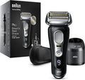 Braun Series 9 Pro Rasoio premium uomo – Testina 4+1, rifinitore ProLift, PowerCase, stazione di pulizia 5 in 1, autonomia 60 min, prodotto in Germania, 9477cc, argento