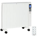 HOMCOM Termoconvettore elettrico con 2 livelli di riscaldamento e telecomando – Bianco