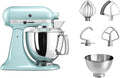 KitchenAid Artisan Robot da cucina con testa inclinabile – 5 accessori, 2 ciotole inox, 4,8 L, pistacchio
