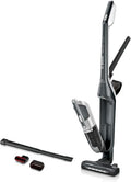 Bosch Flexxo Serie 4 BBH32101 Aspirapolvere senza fili 2-in-1 – Senza sacco, forte aspirazione, lunga autonomia, ricarica rapida, bocchetta per fessure, tutti i pavimenti, nero