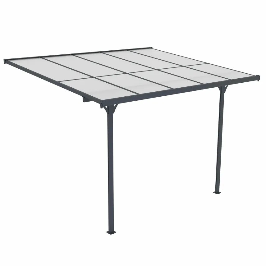 Fornorth Tettoia per terrazza 313 × 254 × 220–260 cm