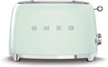 Smeg TSF01PGEU Tostapane 2 scomparti – 2 fette, 6 livelli di doratura, riscaldamento, scongelamento e bagel, vassoio raccoglibriciole, 950 W, verde pastello