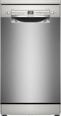 Bosch SPV2IKX10E Serie 2 Lavastoviglie intelligente a scomparsa totale 45 cm – Cestello portaposate, asciugatura Extra, InfoLight rosso a pavimento, AquaStop, bianco