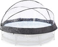 EXIT Toys Cupola gonfiabile rotonda per piscina Ø 305 cm – Compatibile con Intex, Bestway ed EXIT 300-310 cm, copertura trasparente pieghevole