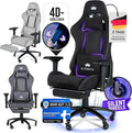 ELITESEATS Sedia gaming ergonomica premiata – Tessuto traspirante, braccioli 4D, ruote antigraffio, poggiapiedi, carico 150 kg