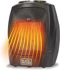 BLACK+DECKER Termoventilatore ceramico – Compatto, termostato, 2 potenze di riscaldamento e funzione ventilatore, nero