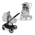 CYBEX Gold Passeggino EOS Lux 2 in 1 con seggiolino auto Aton B2 i-Size e adattatori, sistema da viaggio, dalla nascita fino a 22 kg (circa 4 anni), Moon
