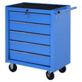HOMCOM Carrello da officina con serratura su ruote