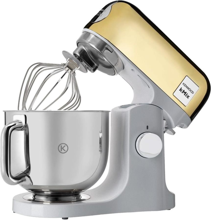 Kenwood kMix KMX750RD Impastatrice planetaria 1000 W – Ciotola inox 5 L, sistema di sicurezza Safe-Use, corpo in metallo, kit pasticceria 3 pezzi incluso