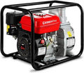 EBERTH Pompa dell’acqua a scoppio 5,5 CV – 30.000 L/h, prevalenza 30 m, raccordo 2″, aspirazione 7 m, motore 4 tempi