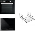 Bauknecht BAKO 566 IND Set forno + piano cottura a induzione da 60 cm – Riscaldamento ventilato, Vapore delicato, Maxi Cooking, My Menu, Booster, guide su