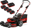 Einhell GE-CM 36/47 S HW Li Kit Power X-Change Tosaerba a batteria 36 V – Larghezza 47 cm, fino a 700 m², motore brushless, semovente, cesto 75 L, 4 batterie 4,0 Ah + 2 Twincharger