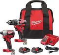 Milwaukee 2697-22 M18 Kit trapano a percussione/avvitatore a impulsi a batteria 18 V agli ioni di litio XC
