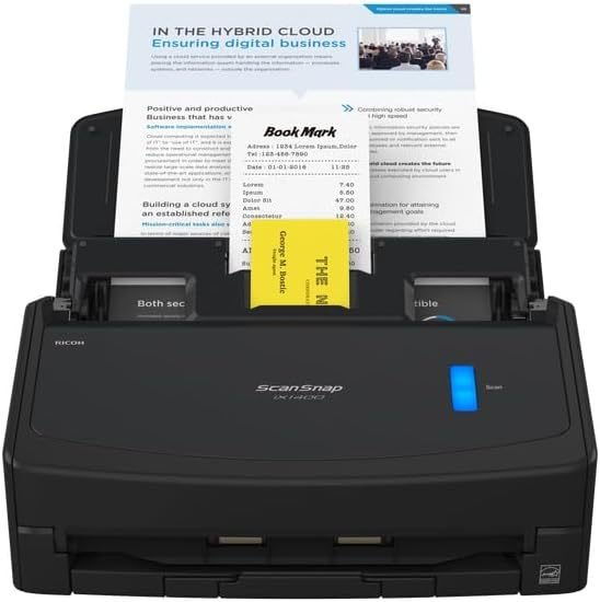 ScanSnap iX1400 Scanner documentale da ufficio nero – A4, fronte-retro, USB 3.2 con ADF