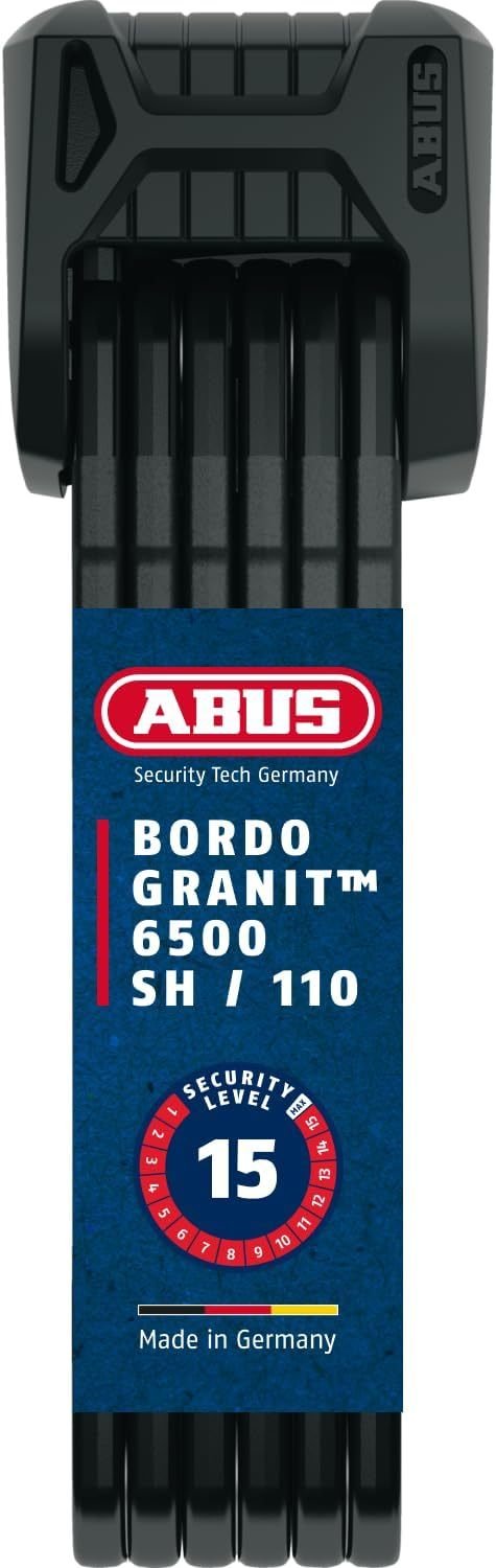 ABUS Bordo Granit XPlus 6500 SH Lucchetto pieghevole – 110 cm, nero